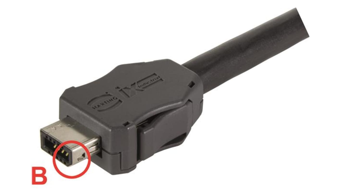 HARTING IX Industrial Series Ethernet Connector 1 Port 10 -Way