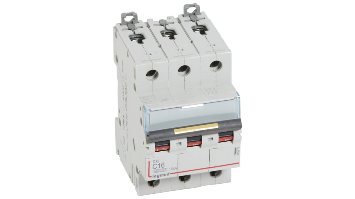 Legrand DX3 Circuit Breaker - 3 Pole 400V Voltage Rating, 16A Current Rating