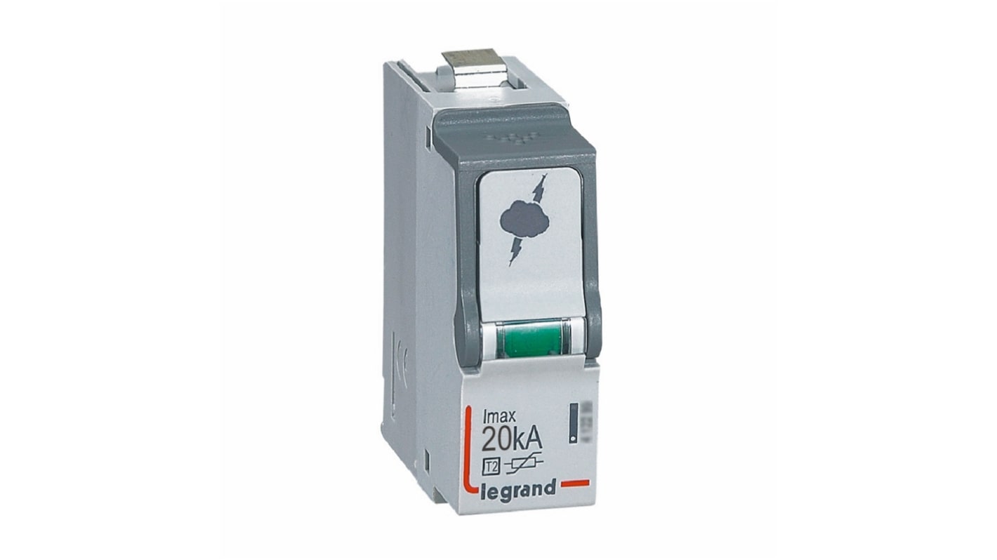 Legrand Single Phase Surge Arrester, 20kA, 1.2kV, DIN Rail Mount