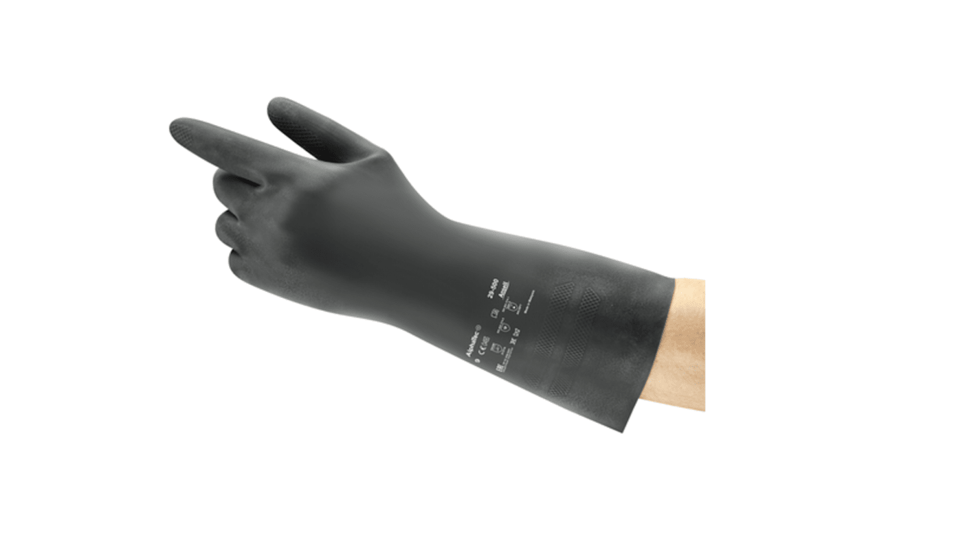 Gants Ansell AlphaTec, Taille 9, Résiste aux produits chimiques, 1 Paire, Noir