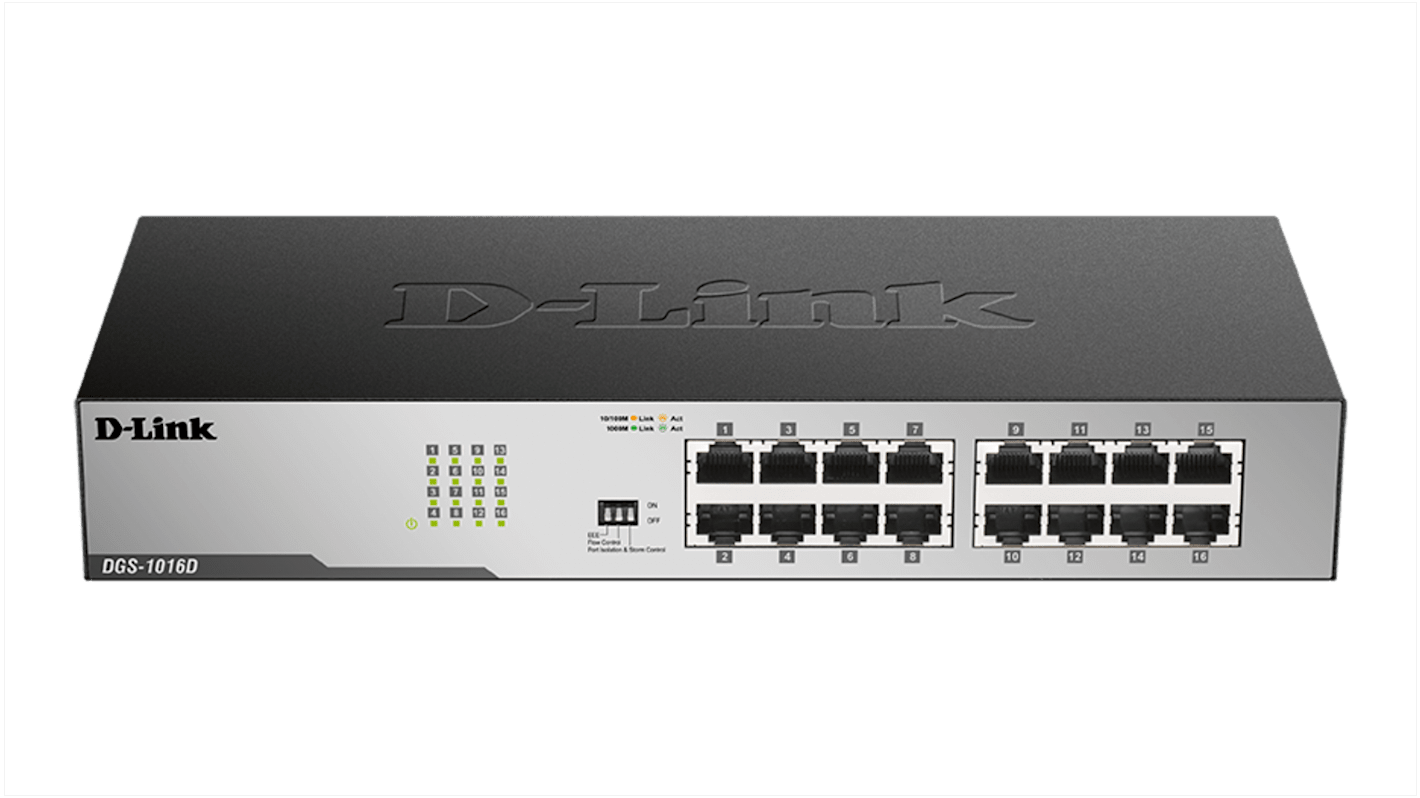 D-Link 16-Port Gigabit Unmanaged Desktop Switch, Unmanaged 16 Port Gigabit Switch, UK