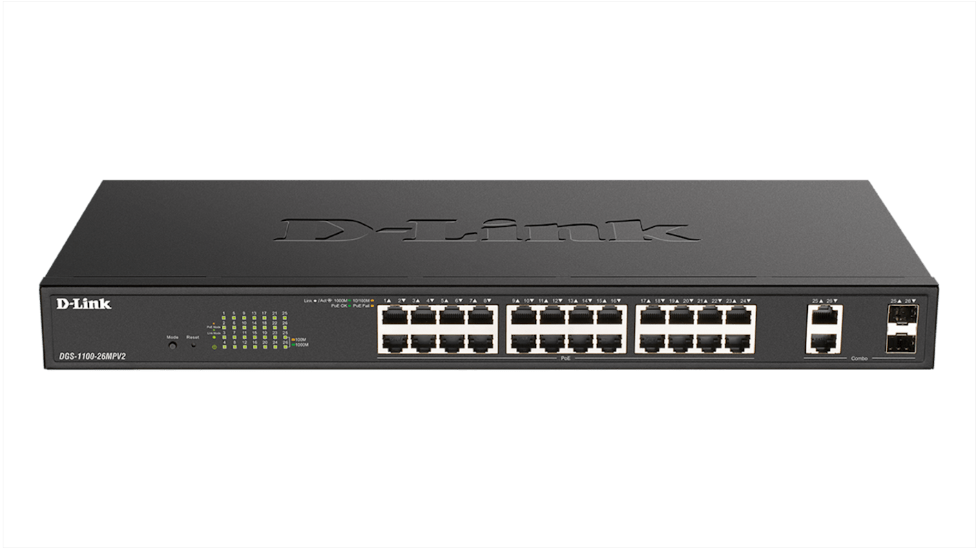 D-Link 26-Port Gigabit Smart Managed Max PoE Switch, Smart 26 Port Gigabit Switch With PoE UK