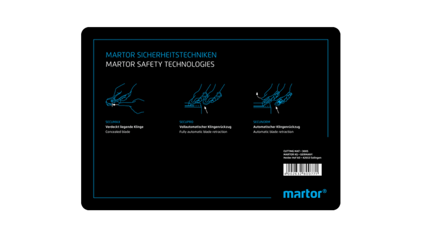 MARTOR Schneidematte, 210mm x 148mm, Schwarz