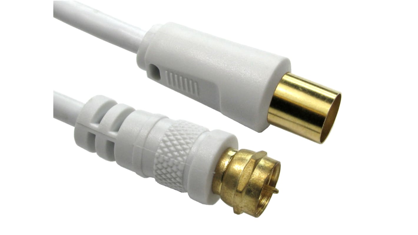 RS PRO F Connector Koaxialkabel konfektioniert, 75 Ω, 10m, TV-Antennensteckverbinder / Typ F, Aussen ø 5.0 + 0.3mm B