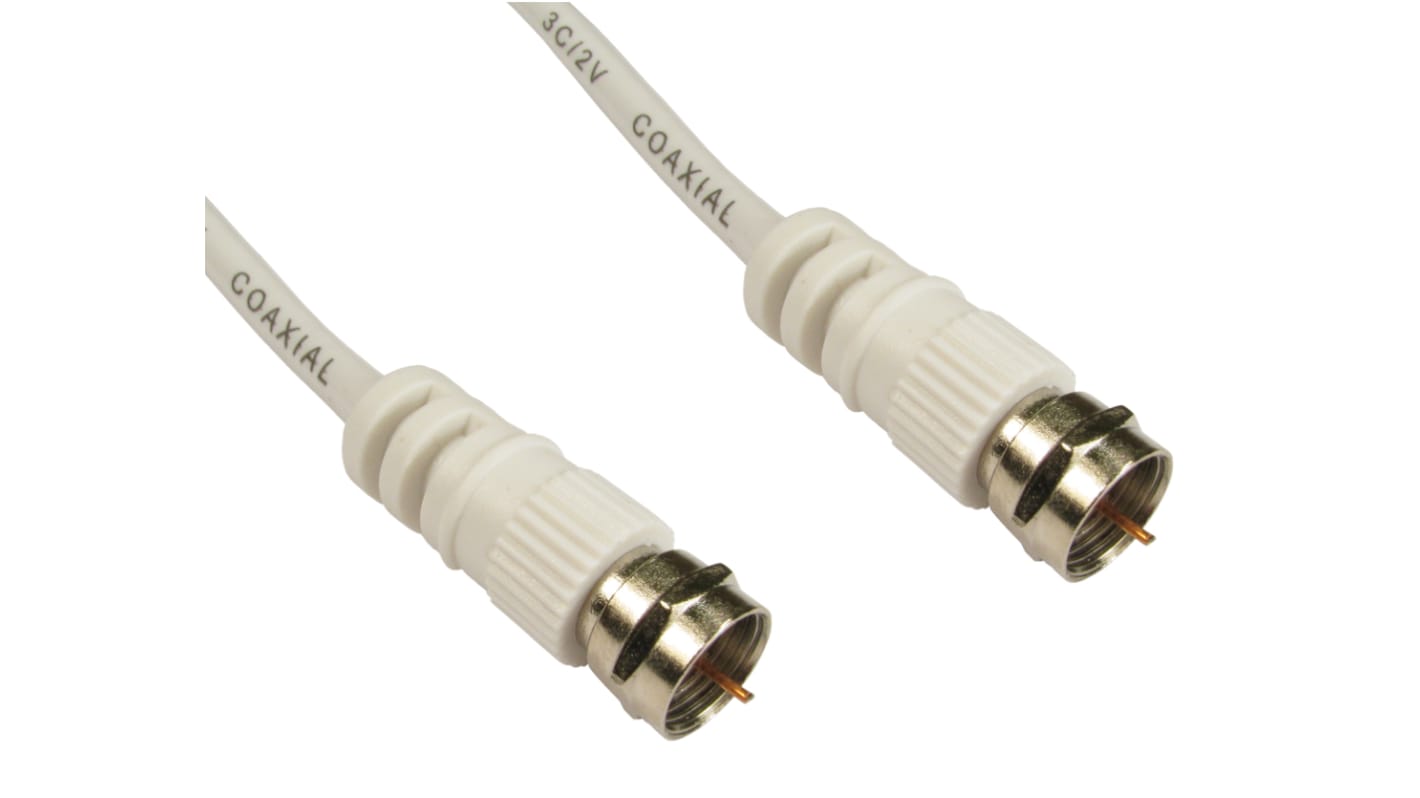 RS PRO Male F Type to Male F Type Coaxial Cable, 20m, F Connector Coaxial, Terminated