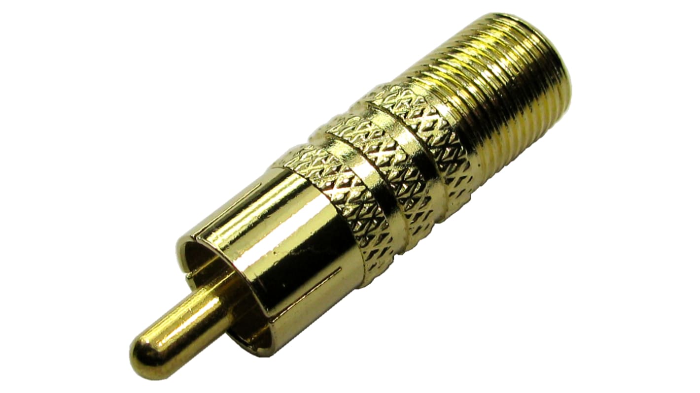 RS PRO Straight Coaxial Adapter Type F Socket to RCA Plug