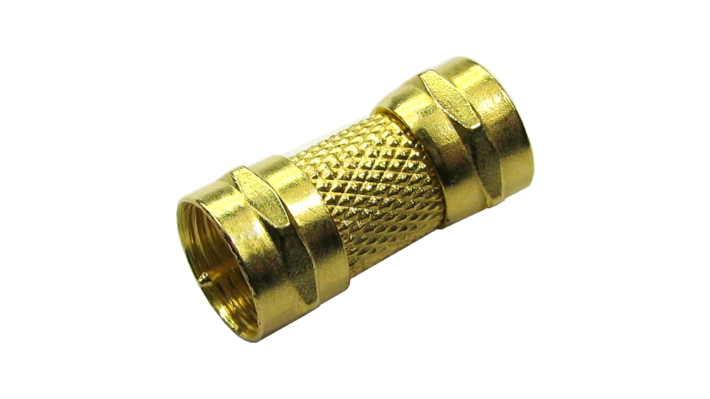 RS PRO Straight Coaxial Adapter Type F Plug to Type F Plug