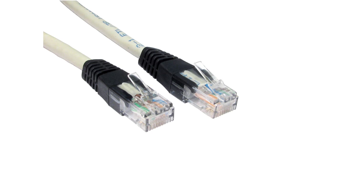 RS PRO, 20m Cat6, Grey RJ45 to Male RJ45 Male, UTPShielded, Terminated PVC Sheath
