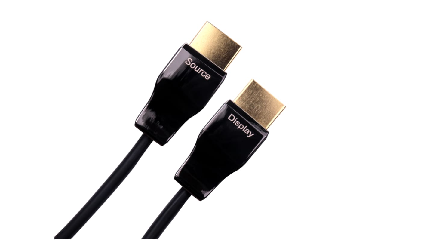 RS PRO HDMI-Kabel A HDMI Stecker B HDMI Stecker Hohe Geschwindigkeit 8K max., 20m, Schwarz