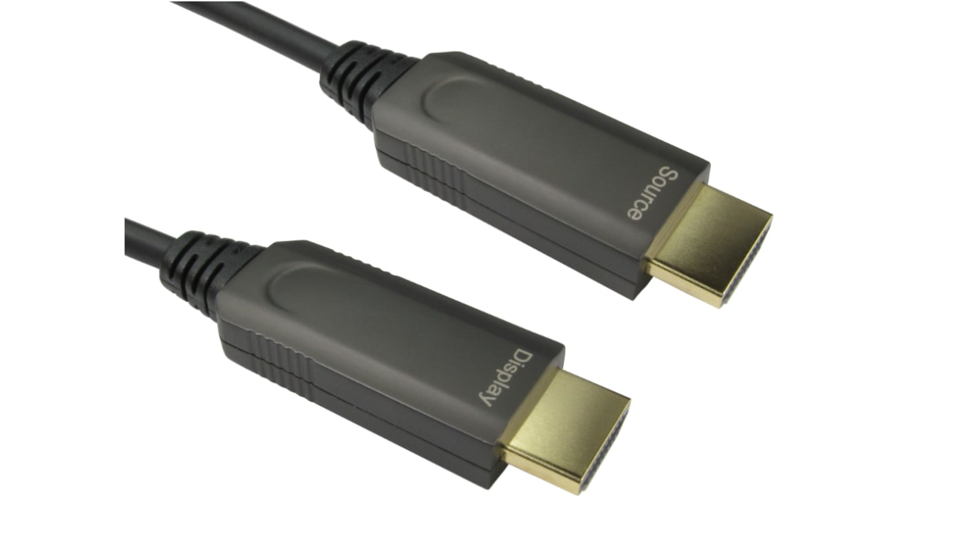 RS PRO HDMI-Kabel A HDMI Stecker B HDMI Stecker Hohe Geschwindigkeit 8K max., 10m, Schwarz