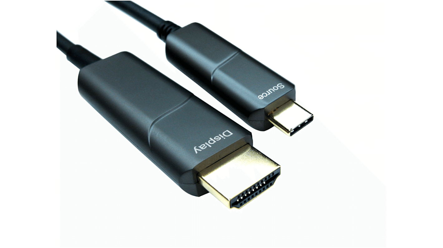 RS PRO USB 3.1, Male USB C to Male HDMI, 10m