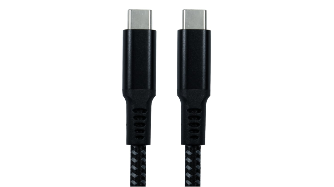 RS PRO USB 3.1, Male USB C to Male USB C, 1.8m