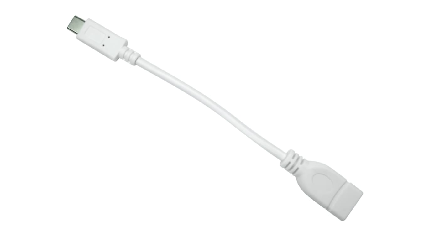 RS PRO USB 3.0, Male USB C to Female USB A, 5Gbps, 150mm