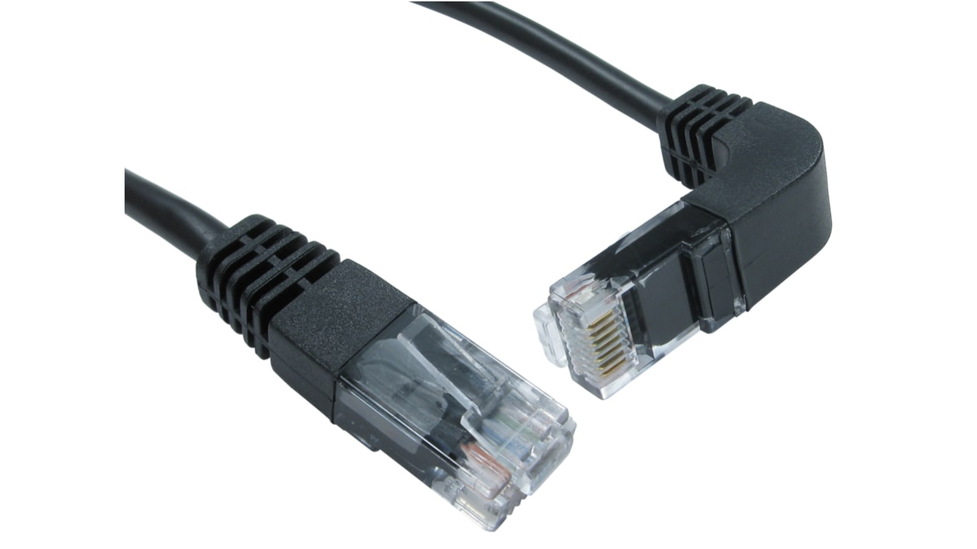 Cable Ethernet Cat5e UTP RS PRO de color Negro, long. 2m, funda de PVC