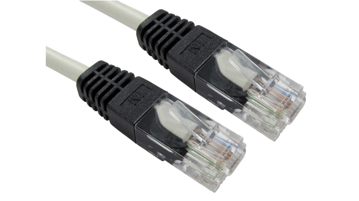 RS PRO Ethernet-kabel Cat5e, Grå PVC kappe, 2m