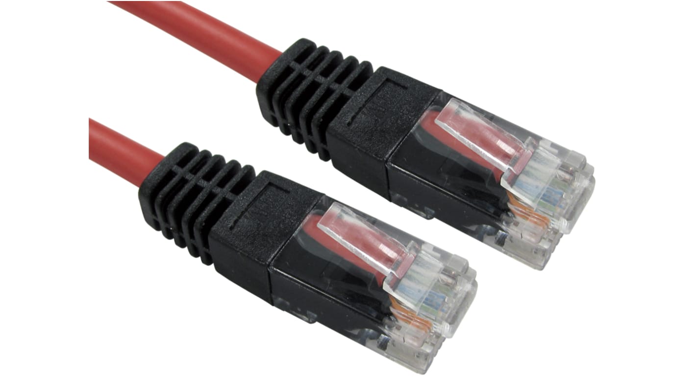 RS PRO Ethernetkabel Cat.5e, 5m, Rot Patchkabel, A RJ45 UTP Stecker, B RJ45, PVC