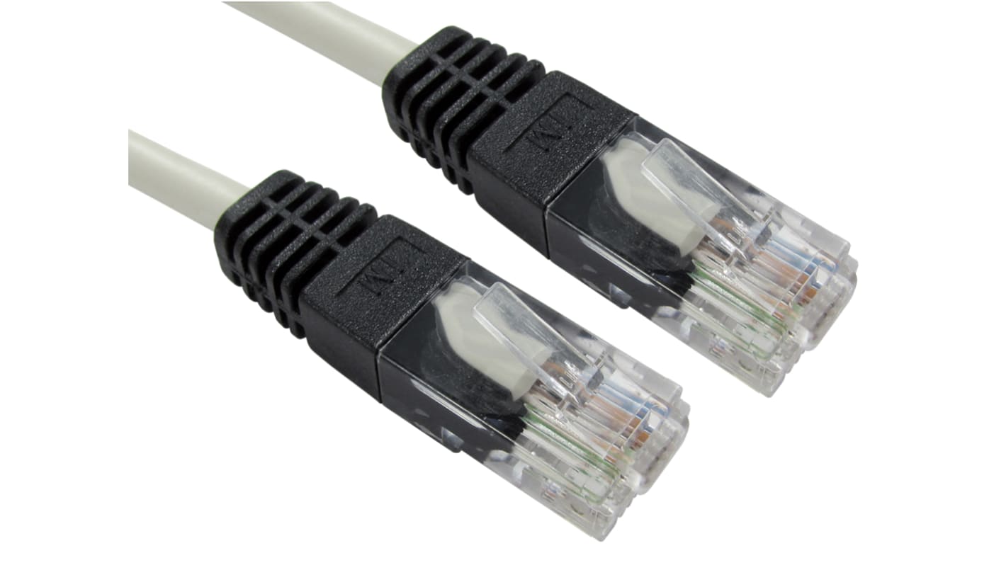 RS PRO Ethernetkabel Cat.5e, 10m, Grau Patchkabel, A RJ45 UTP Stecker, B RJ45, Aussen ø 4.9mm, PVC