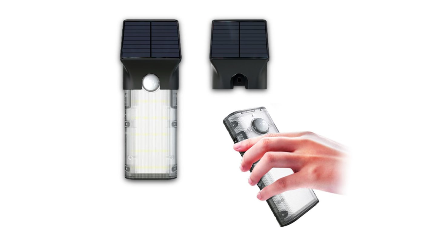 Foco, con panel solar Solaris, 3,7 V, 1 W, IP65