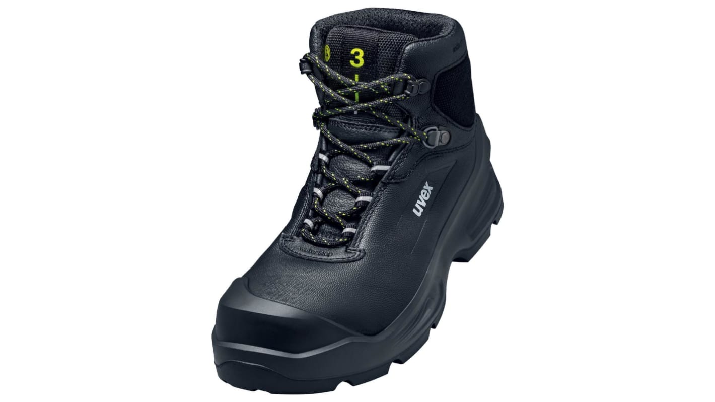 Uvex Uvex 3 Black ESD Safe Composite Toe Capped Unisex Safety Boots, UK 6, EU 39