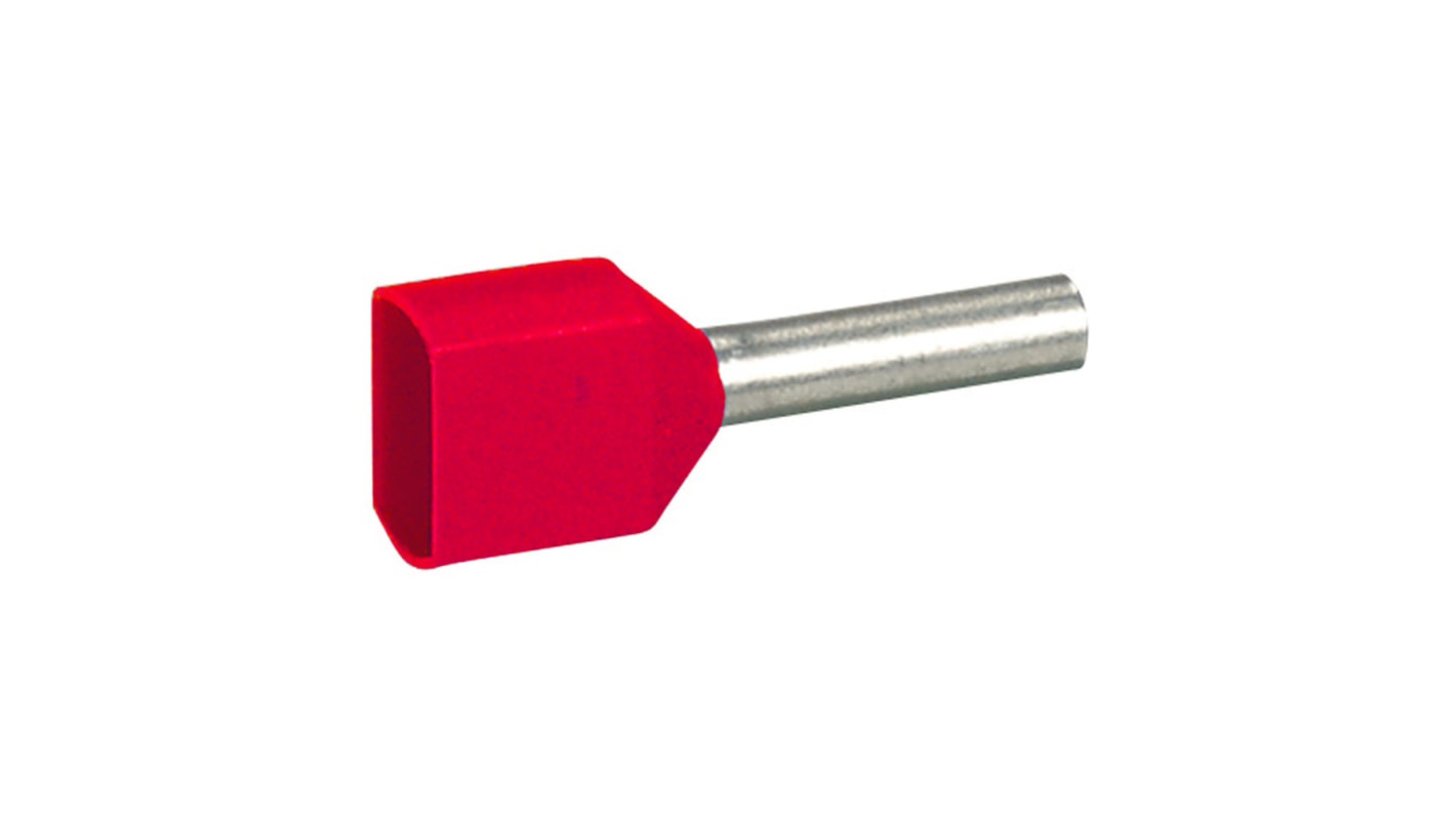 Legrand, Starfix Insulated Ferrule, 8mm Pin Length, 2.35mm Pin Diameter, Red