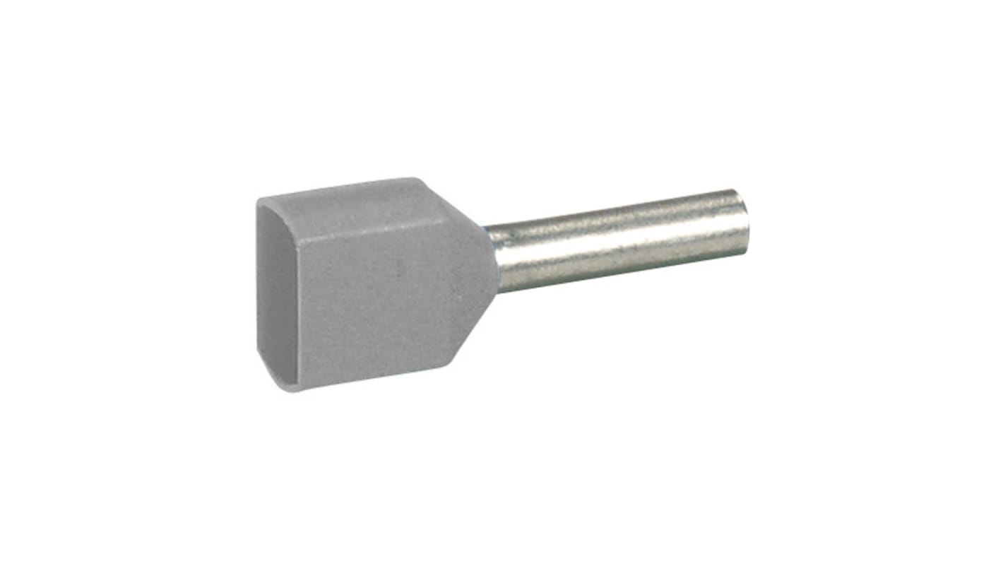 Legrand, Starfix Insulated Ferrule, 10mm Pin Length, 3.3mm Pin Diameter, Grey