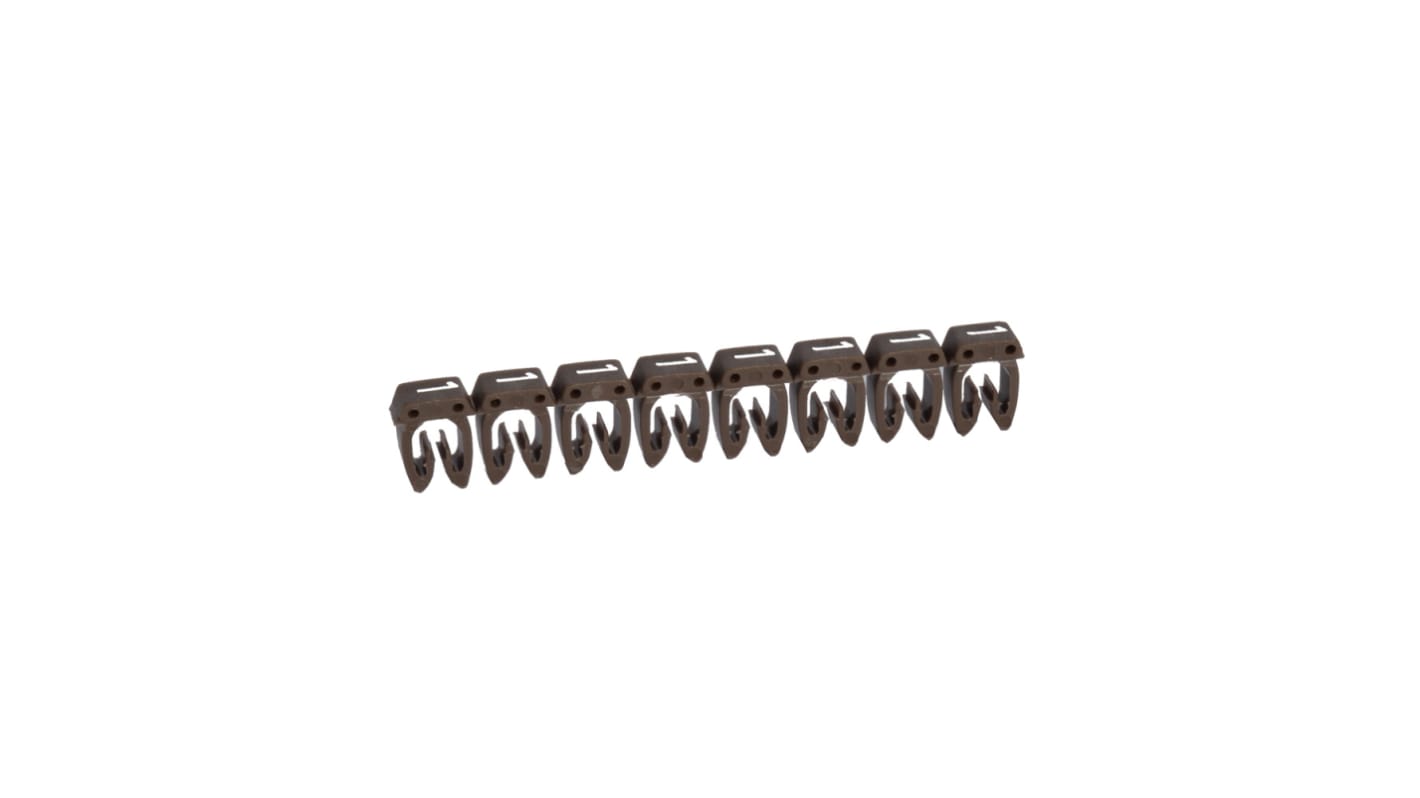 Legrand ケーブルマーカアクセサリー, 茶地に白, 3.8 → 5mm, 0 382 31