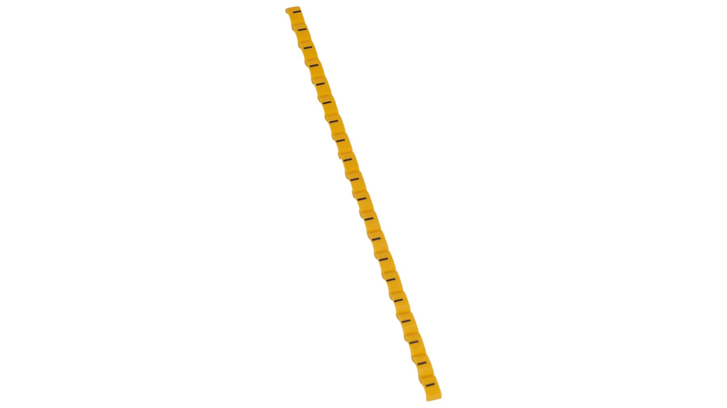 Legrand Clip Tag Cable Marker, Black on Yellow, for Cable