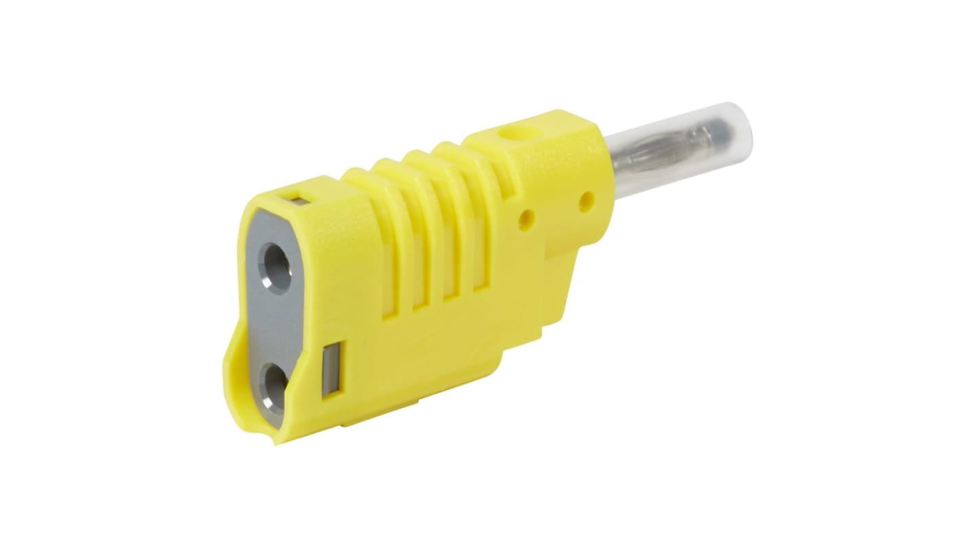 Legrand Yellow Male Banana Plug, 4 mm Connector, Screw Termination, 16A, 33 → 70V