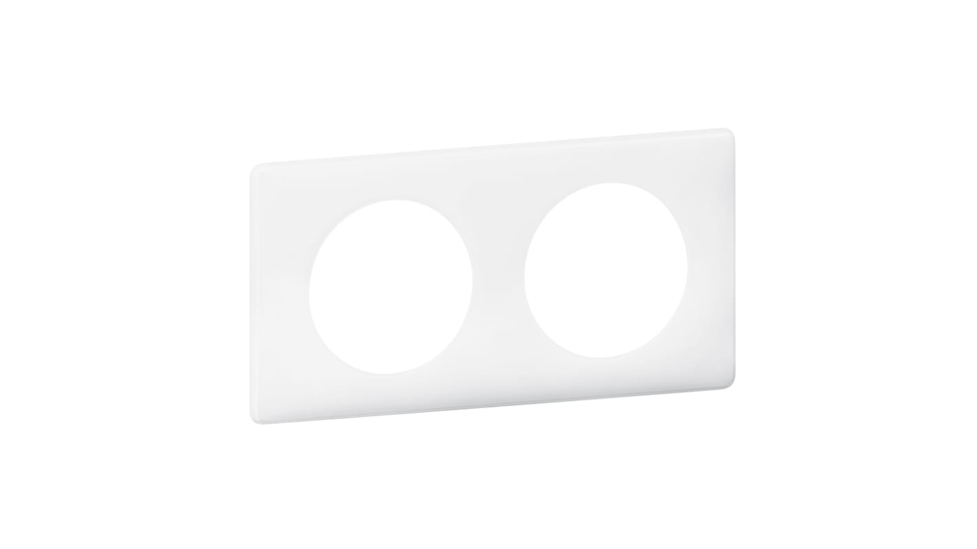 Legrand White 2 Gang Plastic Gang Plate