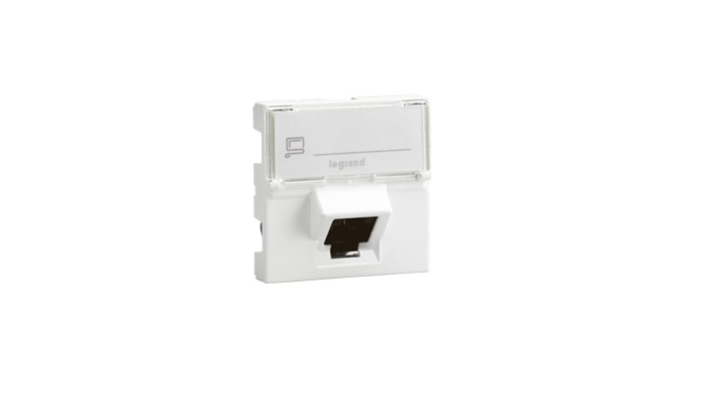 Legrand Mosaic Series RJ45 Socket, Flush Mount, Cat6