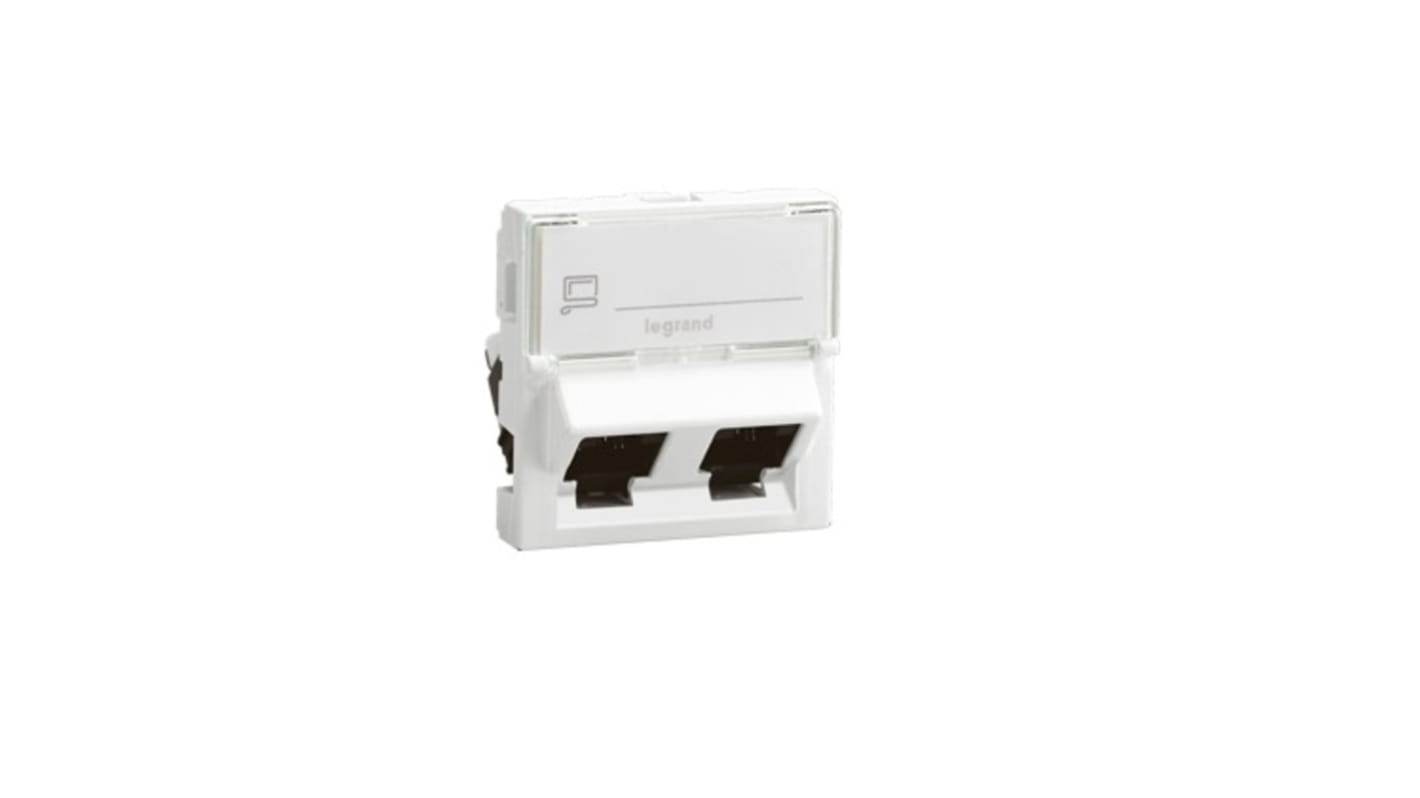 Legrand Mosaic Series RJ45 Socket, Flush Mount, Cat6