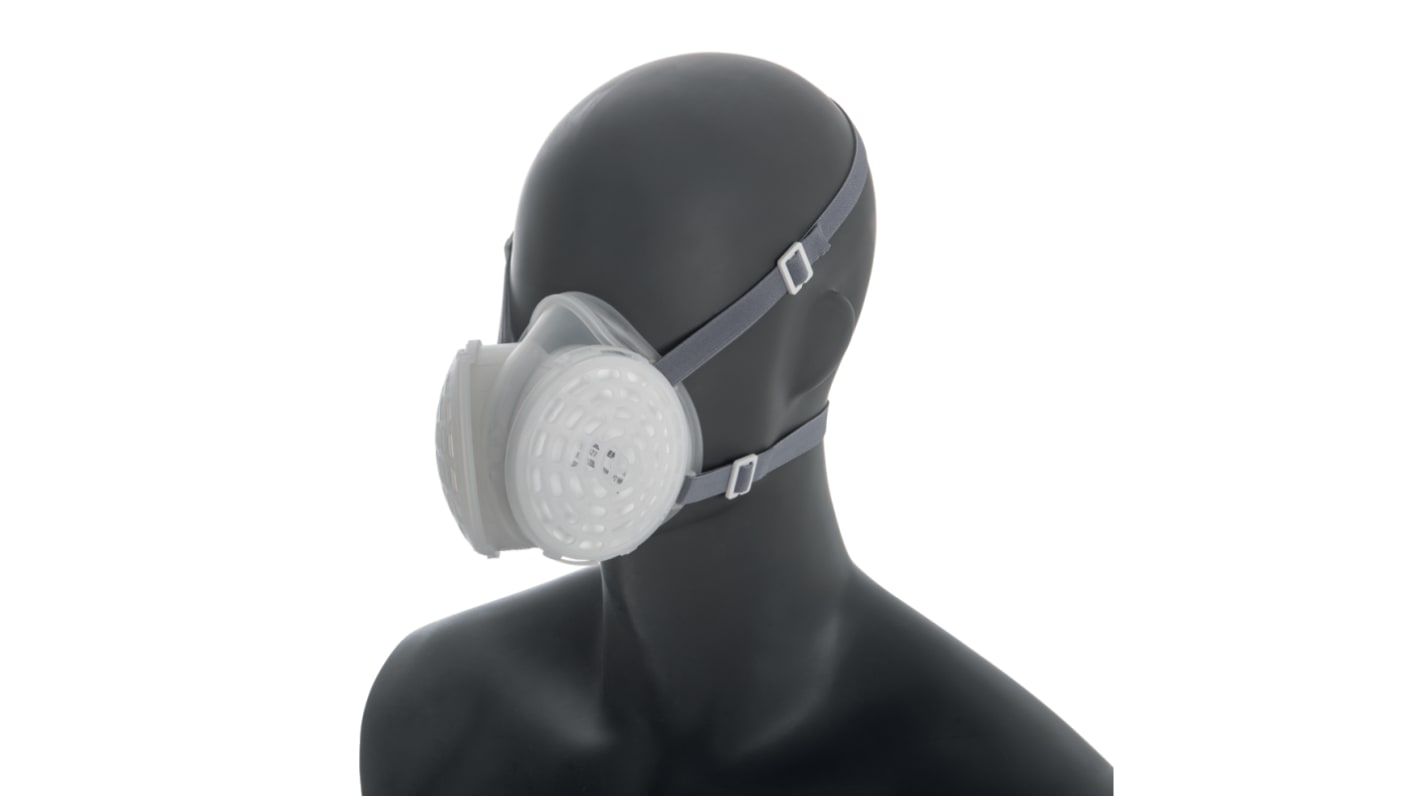 Mascherine in Silicone per uso Prodotti chimici, Scopi generici, Industria farmaceutica, col. bianco, conf. da