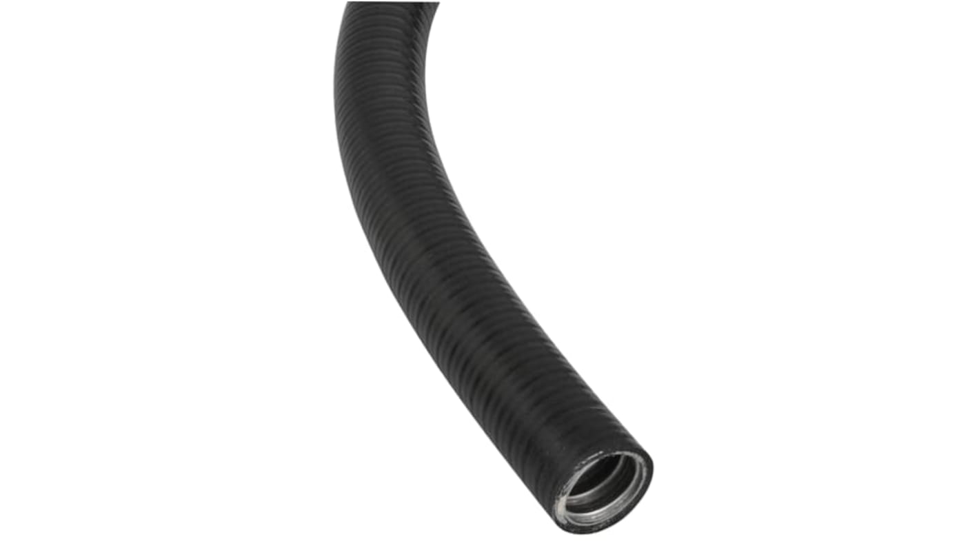 ABB Flexible, Liquid Tight Conduit, 25mm Nominal Diameter, Galvanised Steel, Black