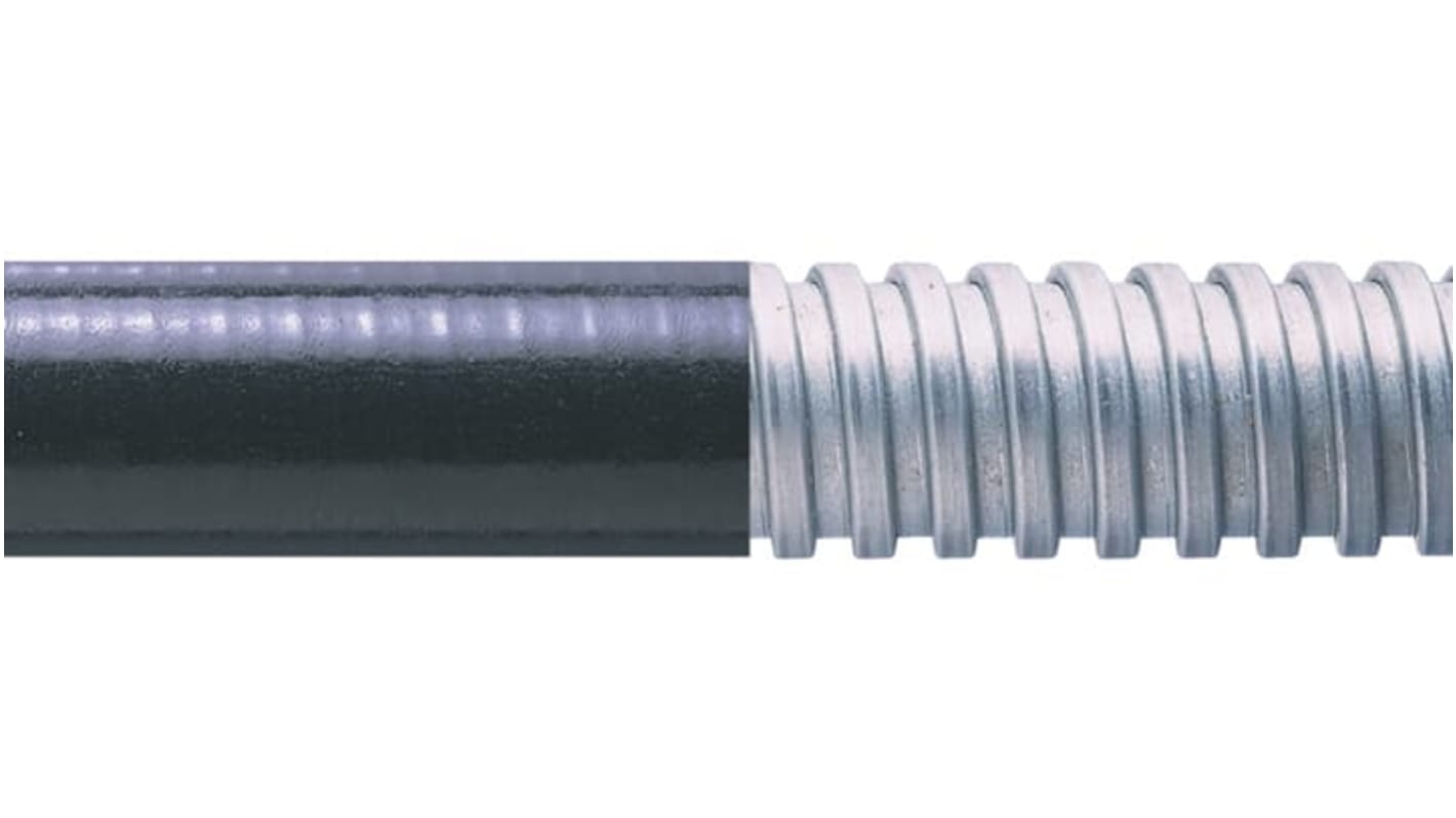 ABB Liquid Tight Conduit, 20mm Nominal Diameter, Galvanised Steel, Black