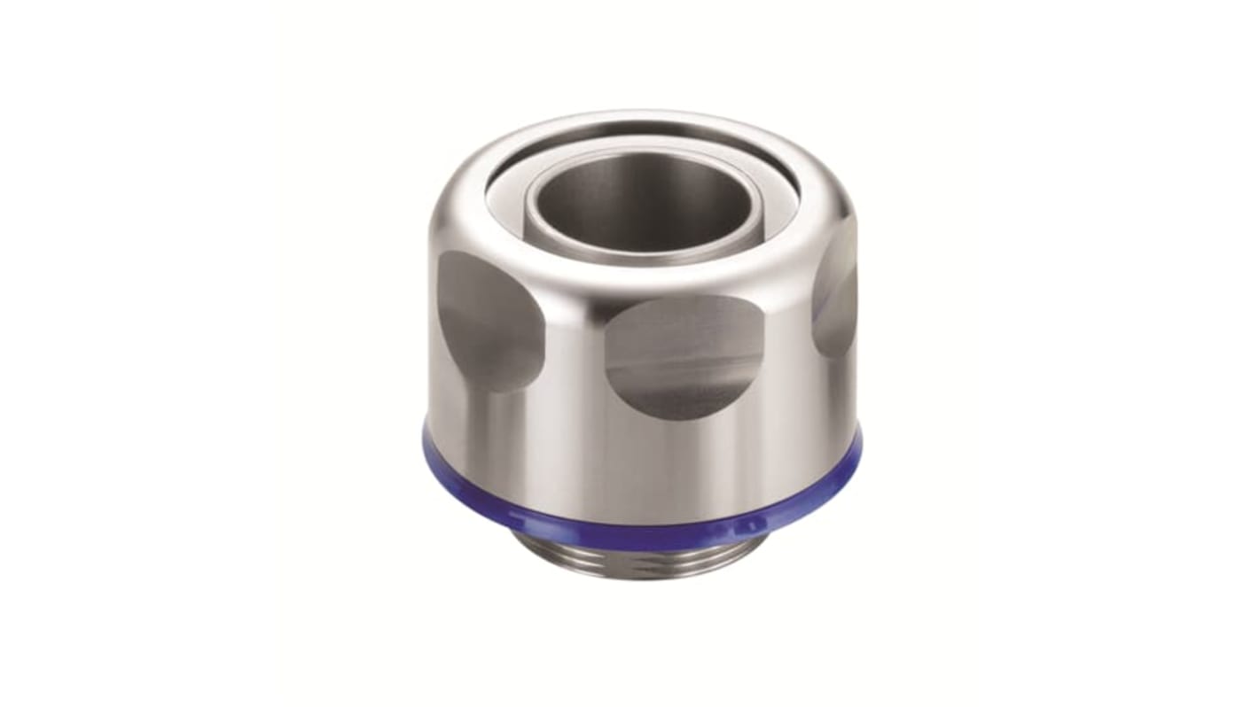 ABB Straight, Conduit Fitting, 20mm Nominal Size, M20, Stainless Steel, Metallic