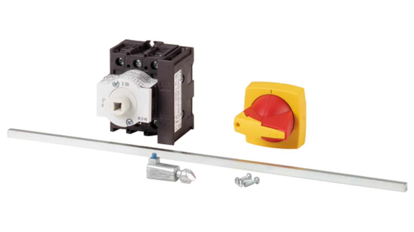 Eaton 3 Pole Rear Panel Isolator Switch - 32A Maximum Current, 15kW Power Rating, IP65 (Front)