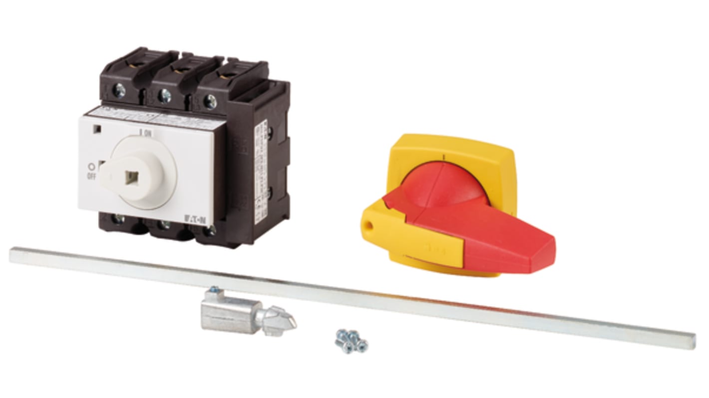 Eaton 3 Pole Rear Panel Isolator Switch - 100A Maximum Current, 55kW Power Rating, IP65 (Front)