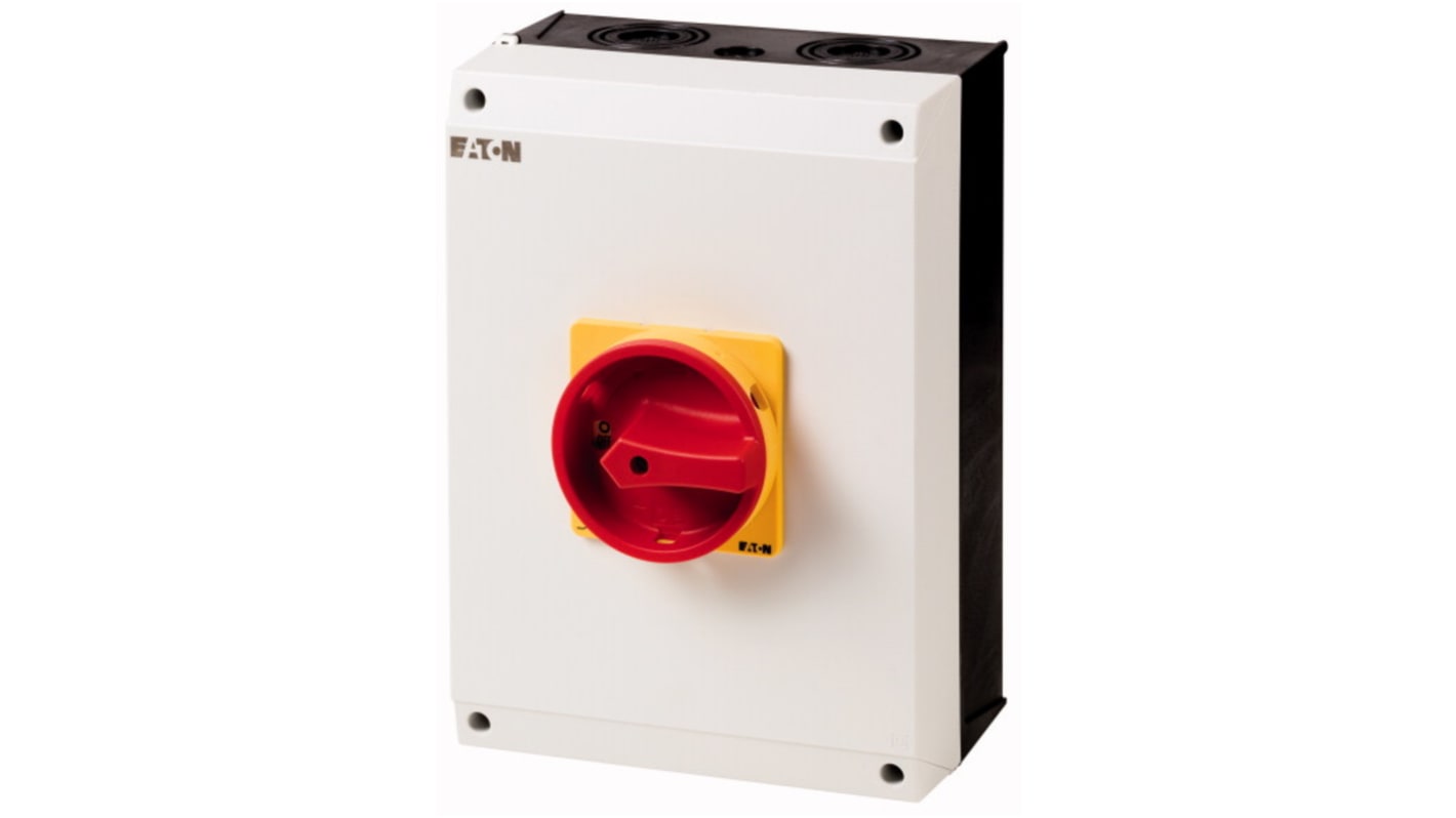 Eaton 3 pole + N Pole Surface Mount Isolator Switch - 100A Maximum Current, 55kW Power Rating, IP65