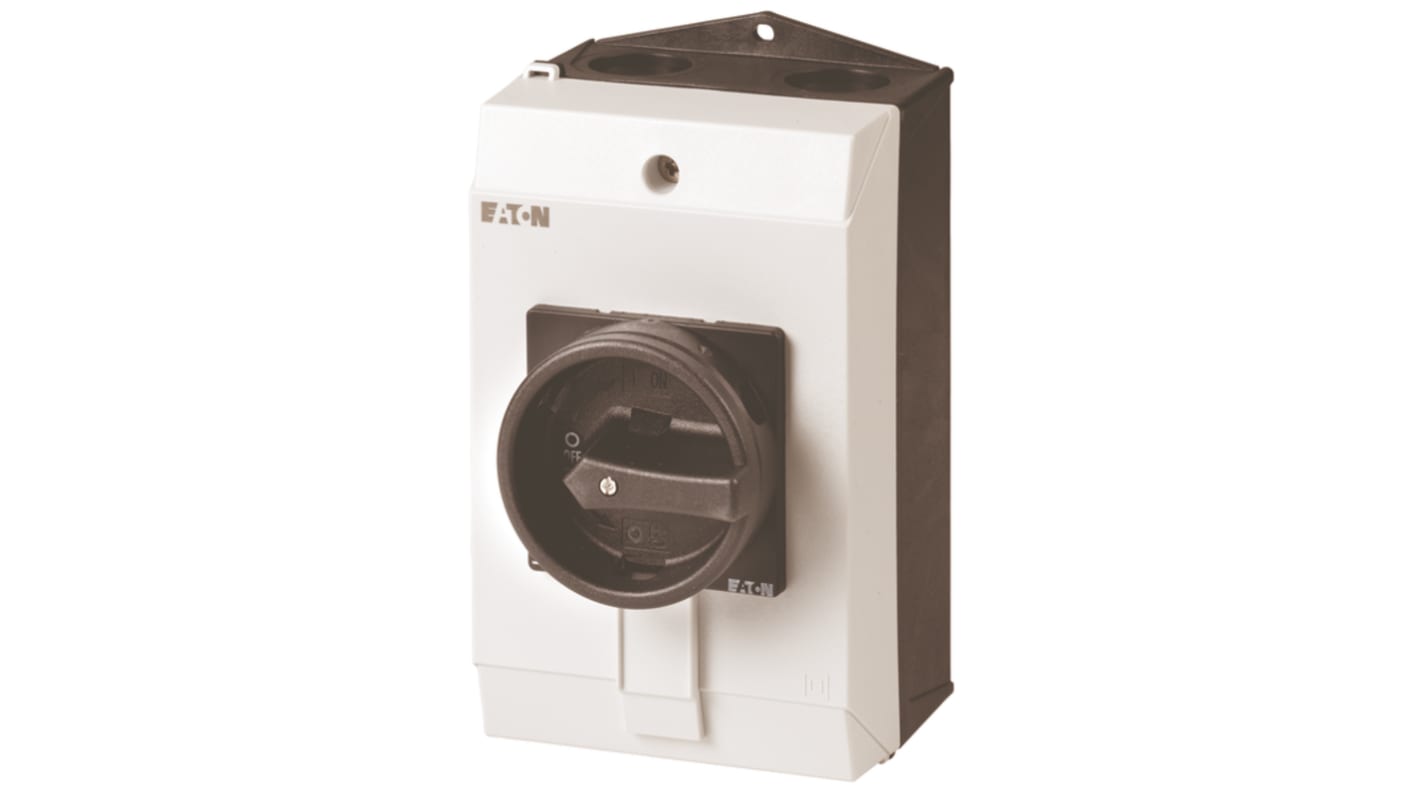 Eaton 4 Pole Surface Mount Isolator Switch - 25A Maximum Current, 11kW Power Rating, IP65 (Front)