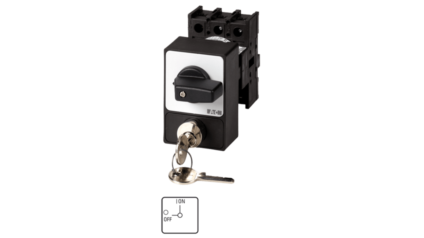 Eaton 3 Pole Flush Mount Isolator Switch - 25A Maximum Current, 11kW Power Rating, IP65 (Front)