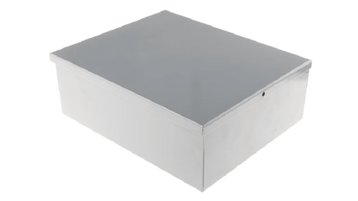 RS PRO Grey Steel Enclosure, Grey Lid, 249 x 205 x 89mm