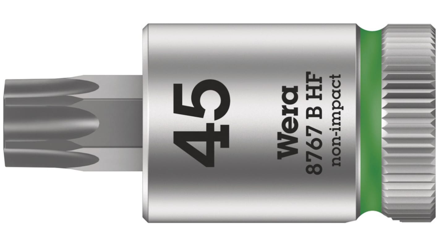 Wera 3/8 in Drive Bit Socket, Torx Bit, T27, 175 mm Overall Length
