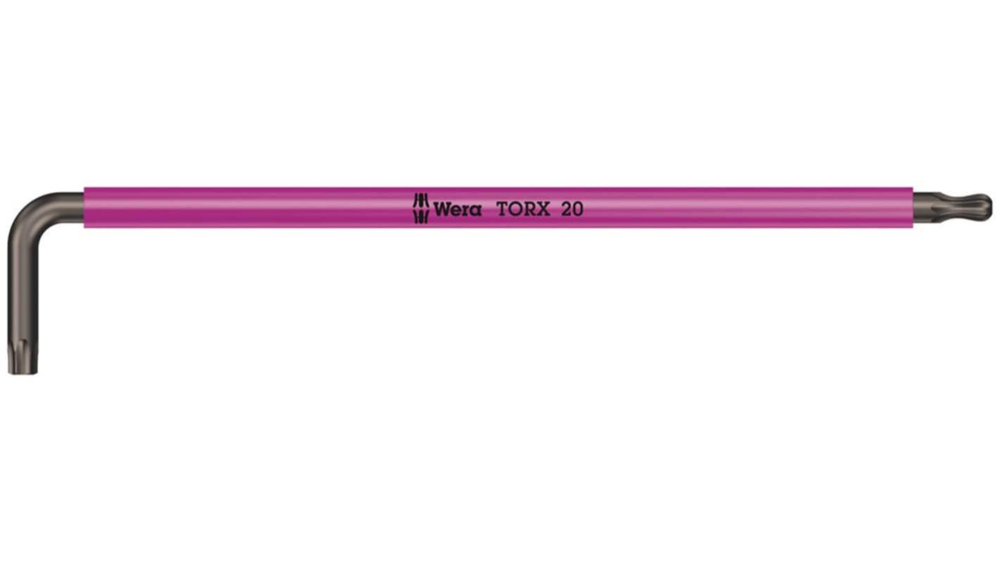 Wera 1-Piece Torx Key, 123 mm Size, L Shape, Long Arm