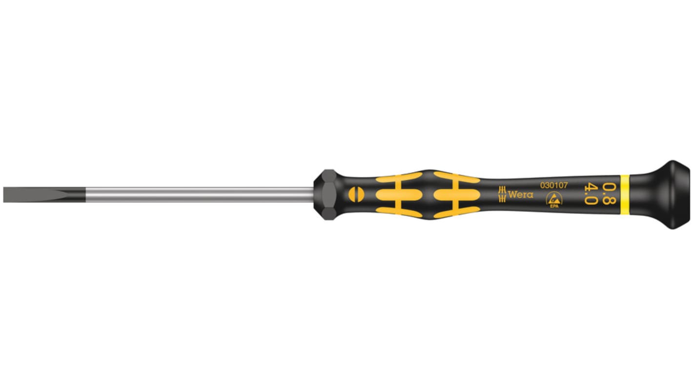 Tournevis de précision Wera, pour vis Fendu, ESD