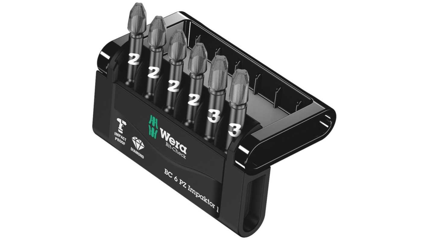 Wera 6 Pieces, Pozidriv