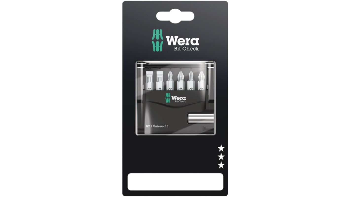 Wera 7 Pieces, Phillips, Pozidriv