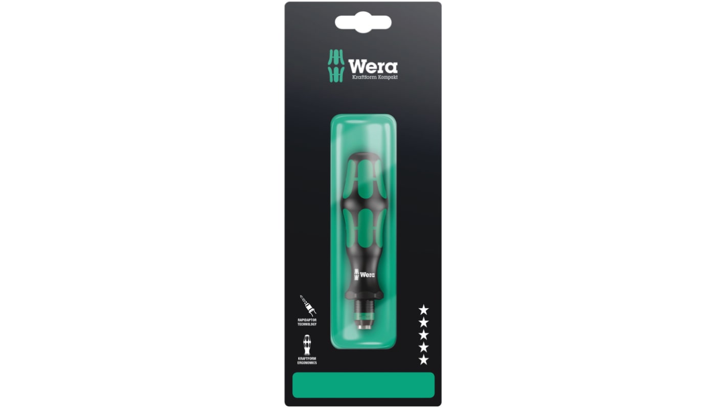 Wera Hexagon Bit Holder Screwdriver, 1/4 in Tip