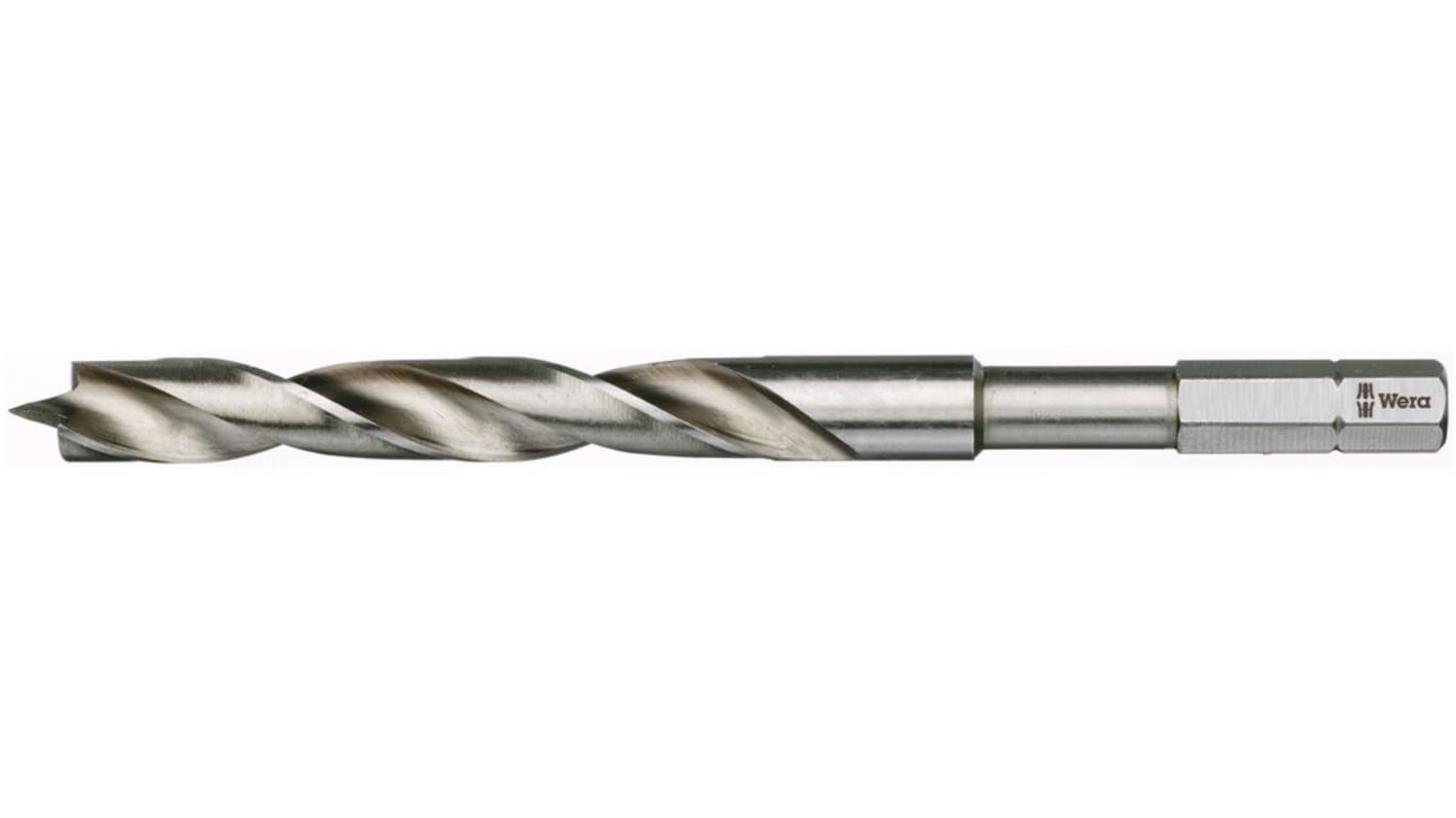 Wera HSS Wood Drill Bit for Wood, 4mm Diameter, 74 mm Overall