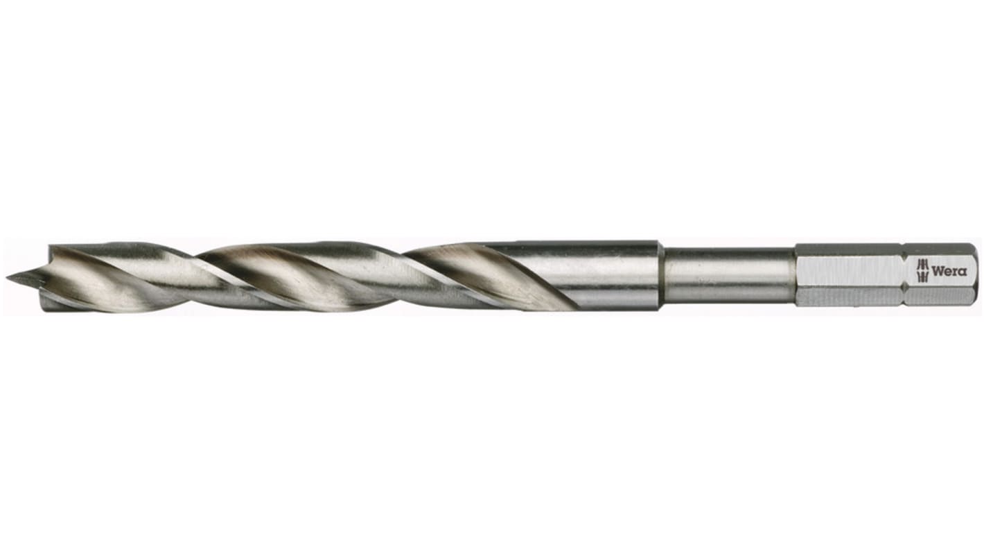 Wera HSS Wood Drill Bit for Wood, 6mm Diameter, 28mm Overall