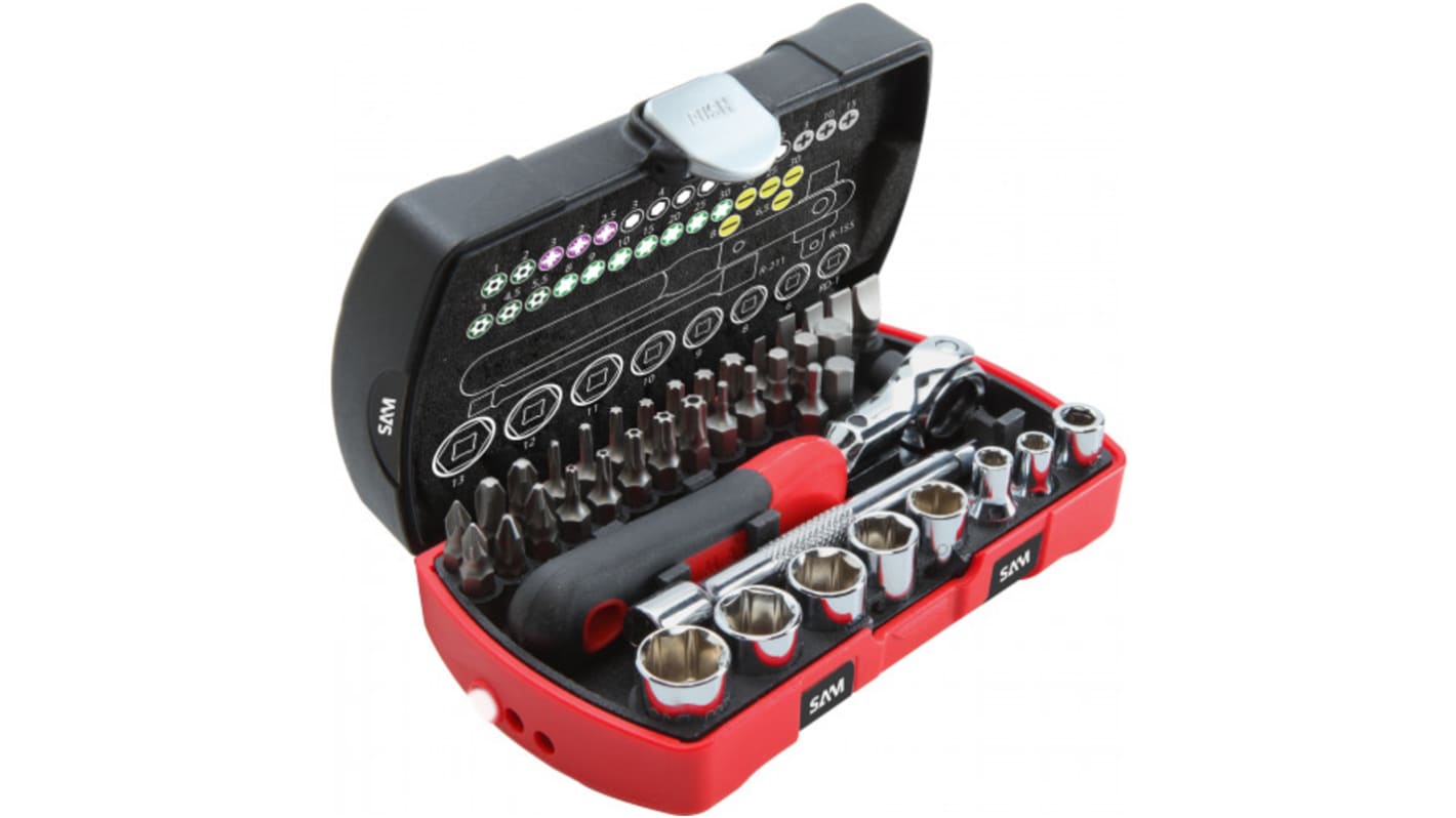Set di bussole SAM da 40 pezzi da 1/4 poll.